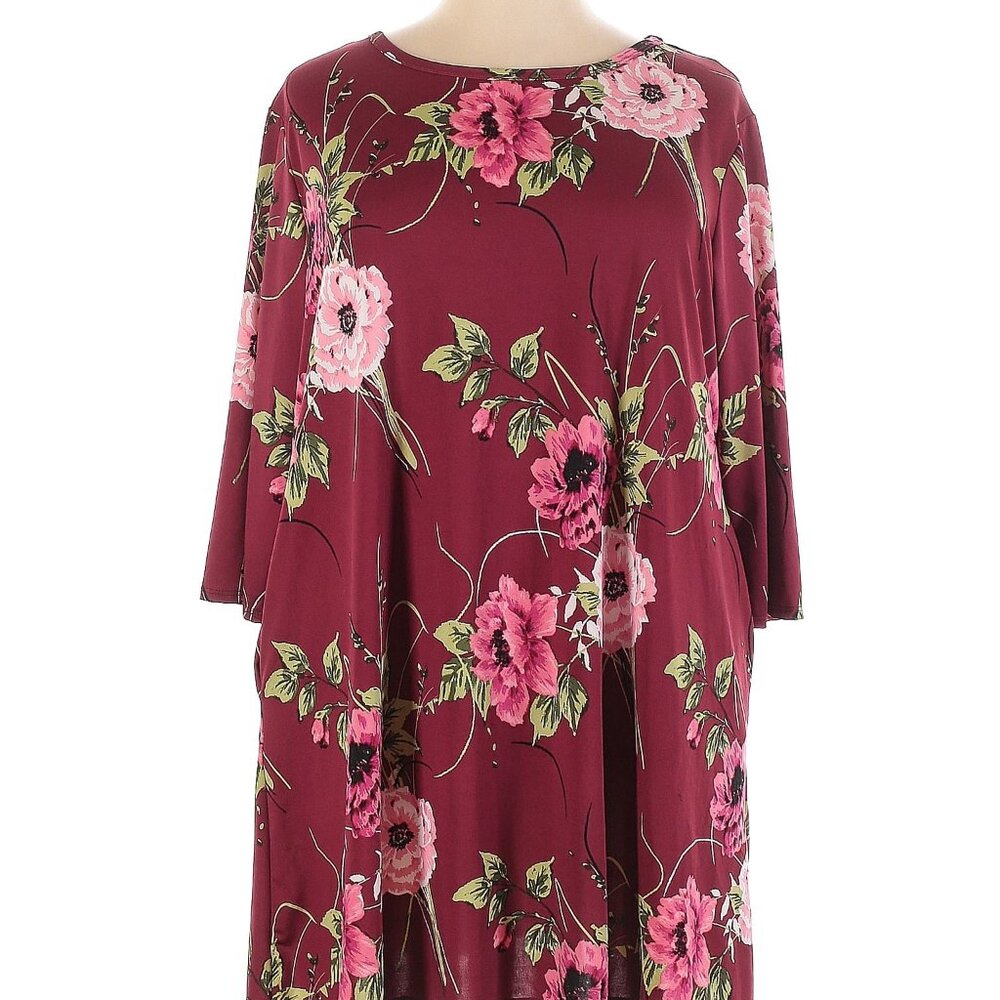 Rose Floral Print Dress, Size 4X Plus